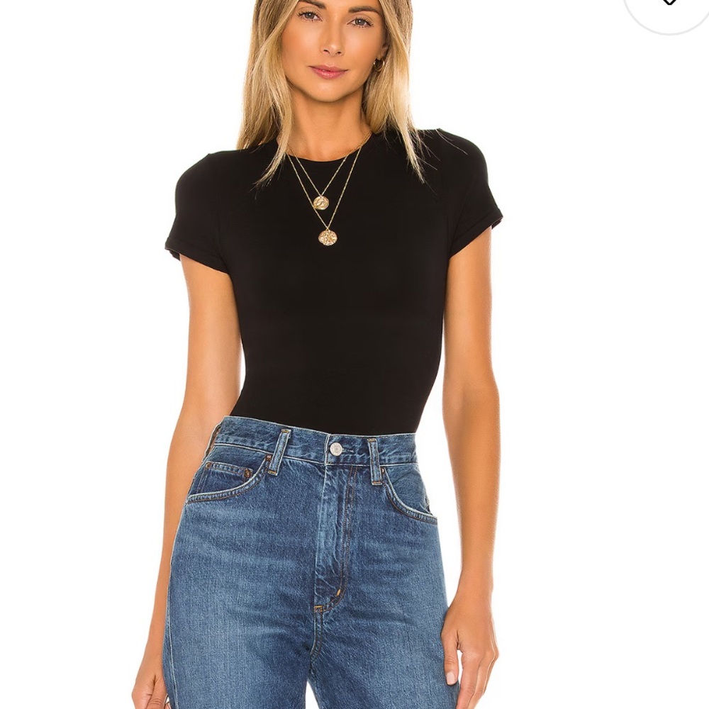Yummie Black Short Sleeve Bodysuit